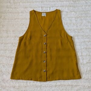 Paper Crane Gold Boxy Tank Top